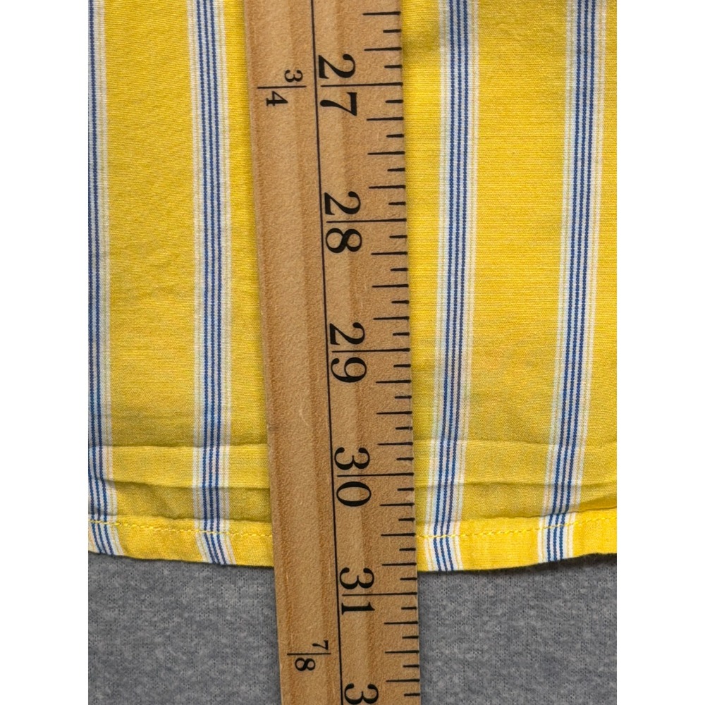 Ralph Lauren Jeans Co Mens XL Yellow Blue Striped Long Sleeve Button Down Shirt - Picture 6 of 12